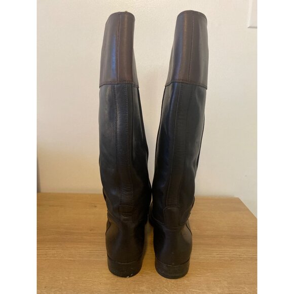 Gucci Women's Black & Brown Leather Riding Boots Size 7.5B - Picture 4 of 9